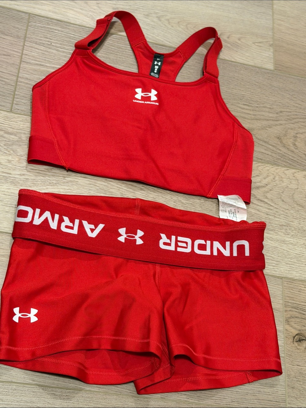 Under Armour Red' Athletic Shorts Set